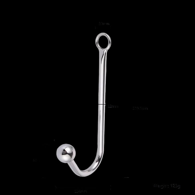 STAINLESS STEEL ANAL HOOK - 1 BALL 30mm