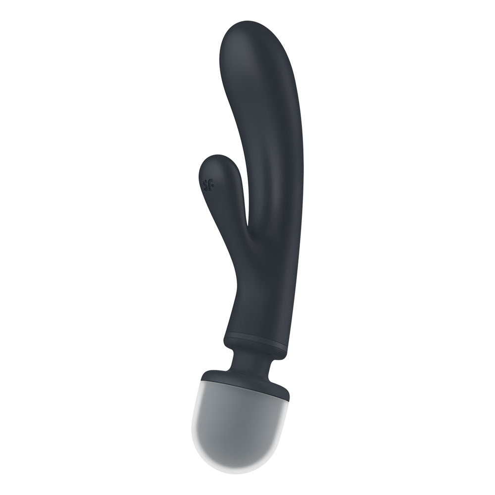 Satisfyer Triple Lover - Grey Rabbit Vibrator and Massage Wand