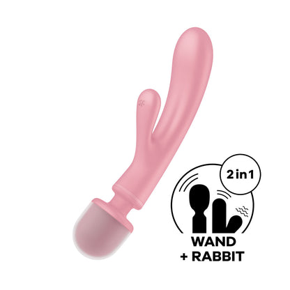 Satisfyer Triple Lover Rabbit Vibrator and Massage Wand