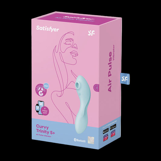 Satisfyer Curvy Trinity 5 - Air Pulse Stimulator & Vibrator with App Control