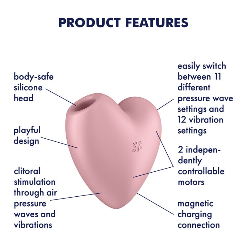Satisfyer Cutie Heart - Light  Air Pulsation Stimulator with Vibration