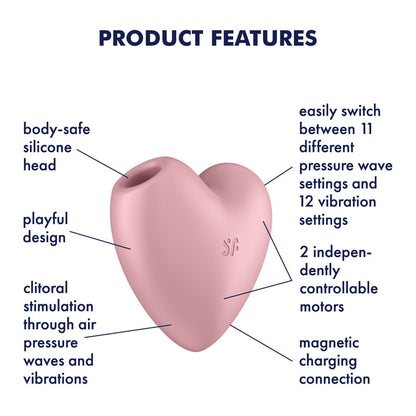 Satisfyer Cutie Heart - Light  Air Pulsation Stimulator with Vibration