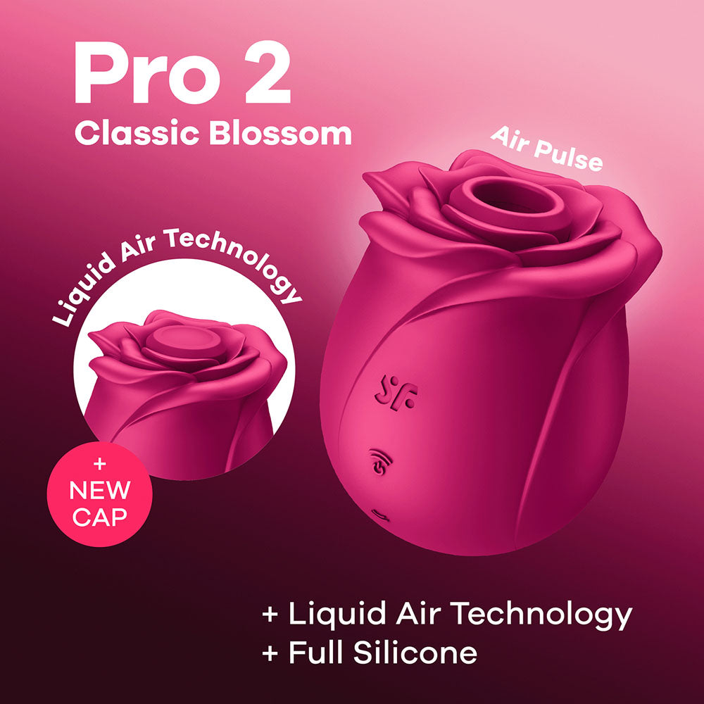 Satisfyer Pro 2 Classic Blossom -  USB Rechargeable Air Pulse Rose Stimulator