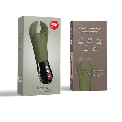 Fun Factory MANTA moss 18 cm USB Rechargeable Mens & Couples Vibrator