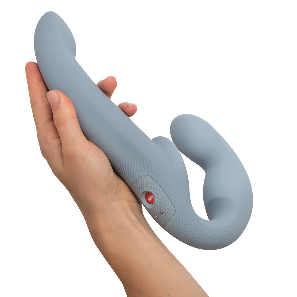 Fun Factory SHARE VIBE PRO - Grey USB Rechargeable Strapless Strap-On