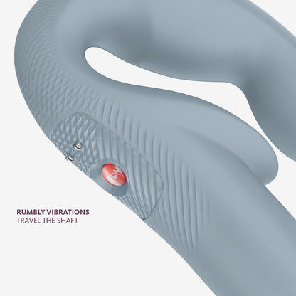 Fun Factory SHARE VIBE PRO - Grey USB Rechargeable Strapless Strap-On