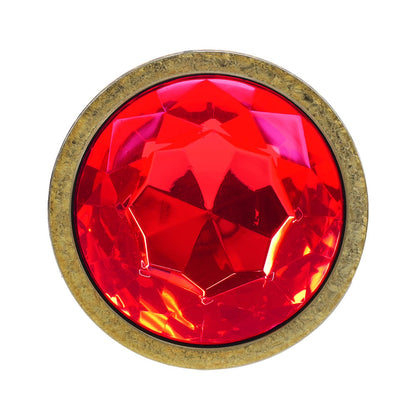 OUCH! Metal Anal Plug Set - Gold Butt Plugs with Gem Bases - Set of 3 Sizes