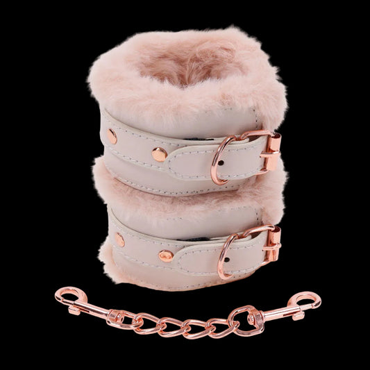 Sex & Mischief Peaches n CreaMe Fur Handcuffs