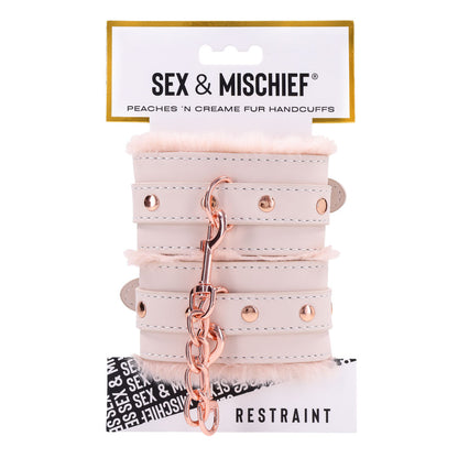 Sex & Mischief Peaches n CreaMe Fur Handcuffs