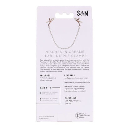 Sex & Mischief Peaches n CreaMe Pearl Nipple Clamps