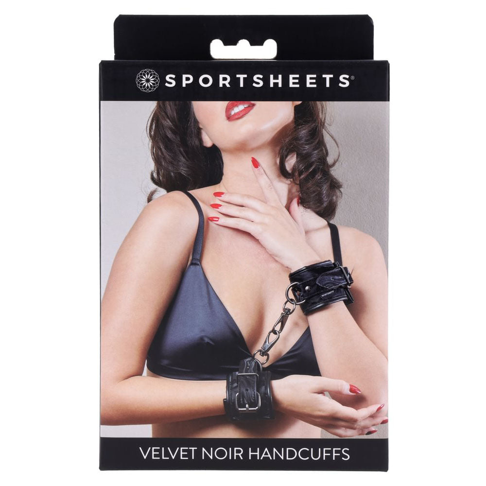 Velvet Noir Handcuffs -  Adjustable Cuff Restraints
