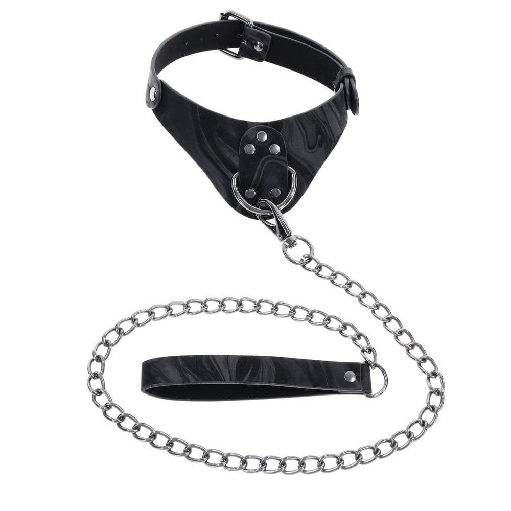 Velvet Noir Collar & Leash -  Restraint & Leash