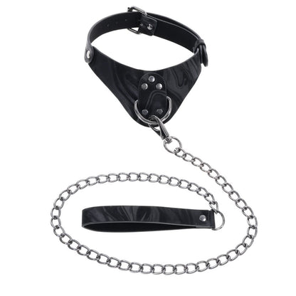 Velvet Noir Collar & Leash -  Restraint & Leash
