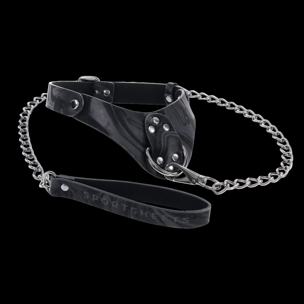 Velvet Noir Collar & Leash -  Restraint & Leash