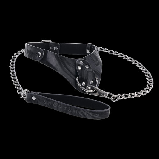 Velvet Noir Collar & Leash -  Restraint & Leash