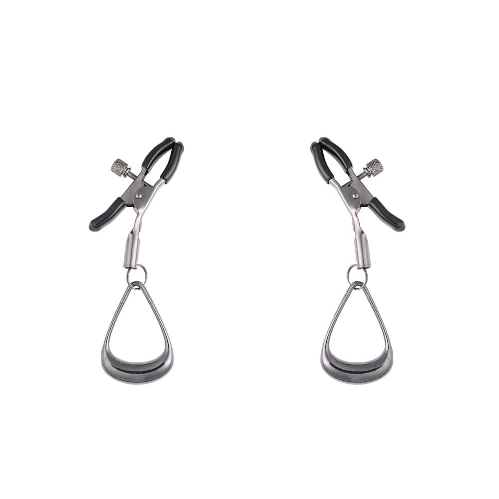 Velvet Noir Tuggable Gunmetal Adjustable Nipple Restraints