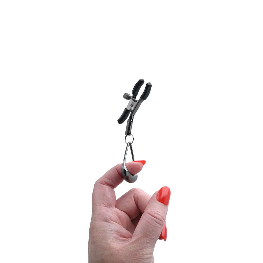 Velvet Noir Tuggable Gunmetal Adjustable Nipple Restraints