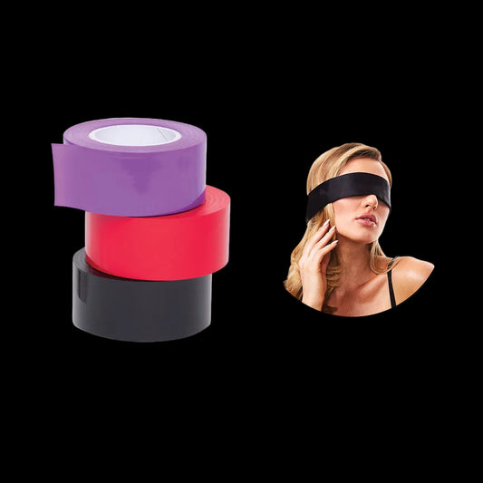 Bondage Tape 3-Pack with Blindfold