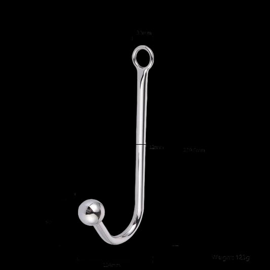 STAINLESS STEEL ANAL HOOK - 1 BALL 30mm